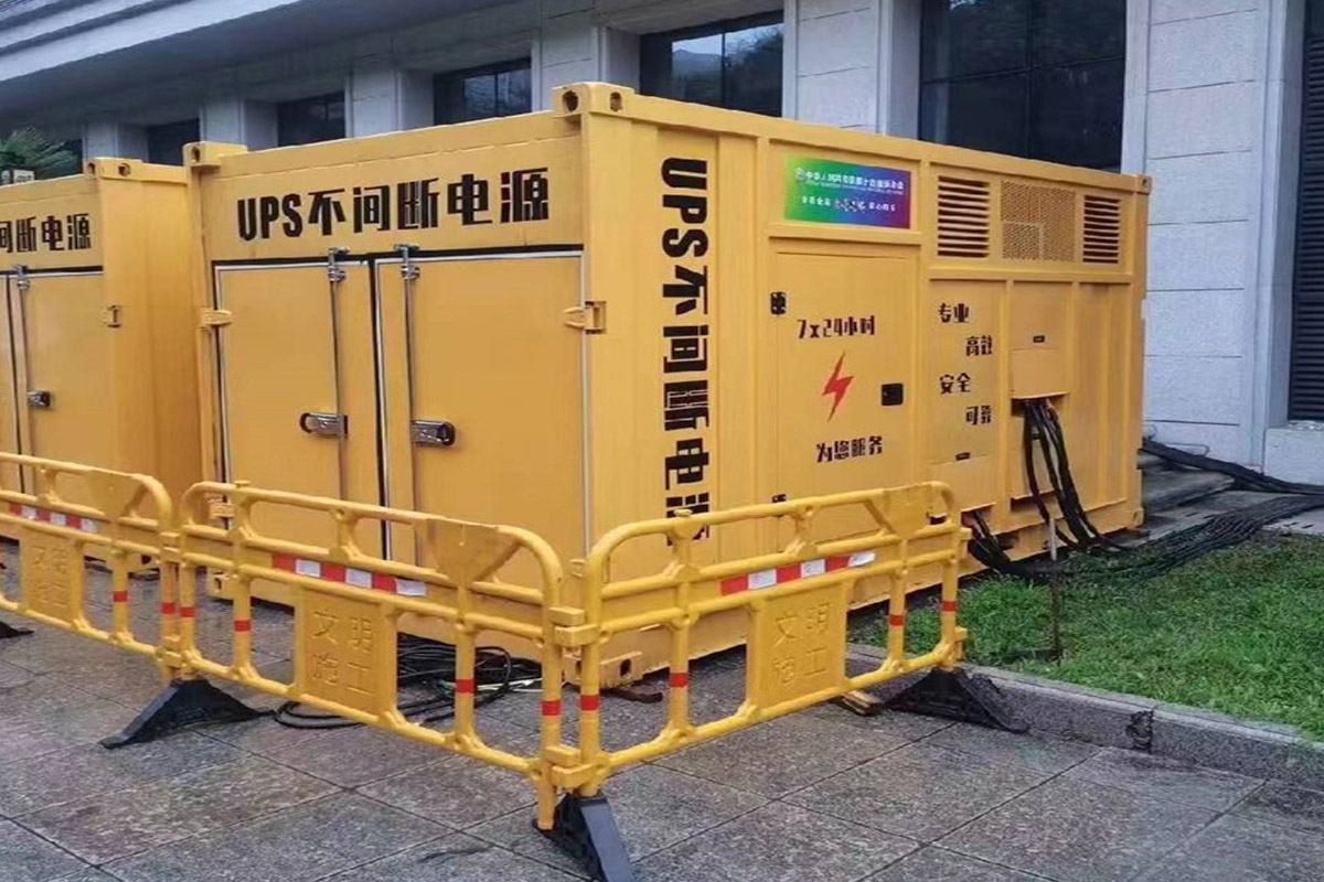 阜城发电机租赁施工现场